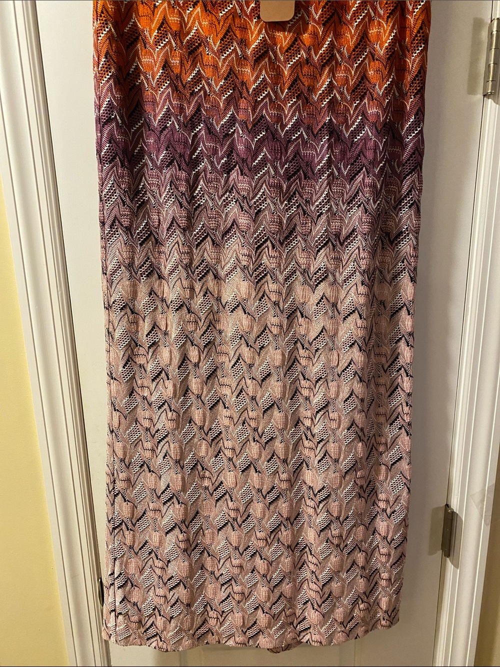 Missoni Ombre Chevron Maxi Skirt in Orange, Purple, Pink - Picture 3 of 16